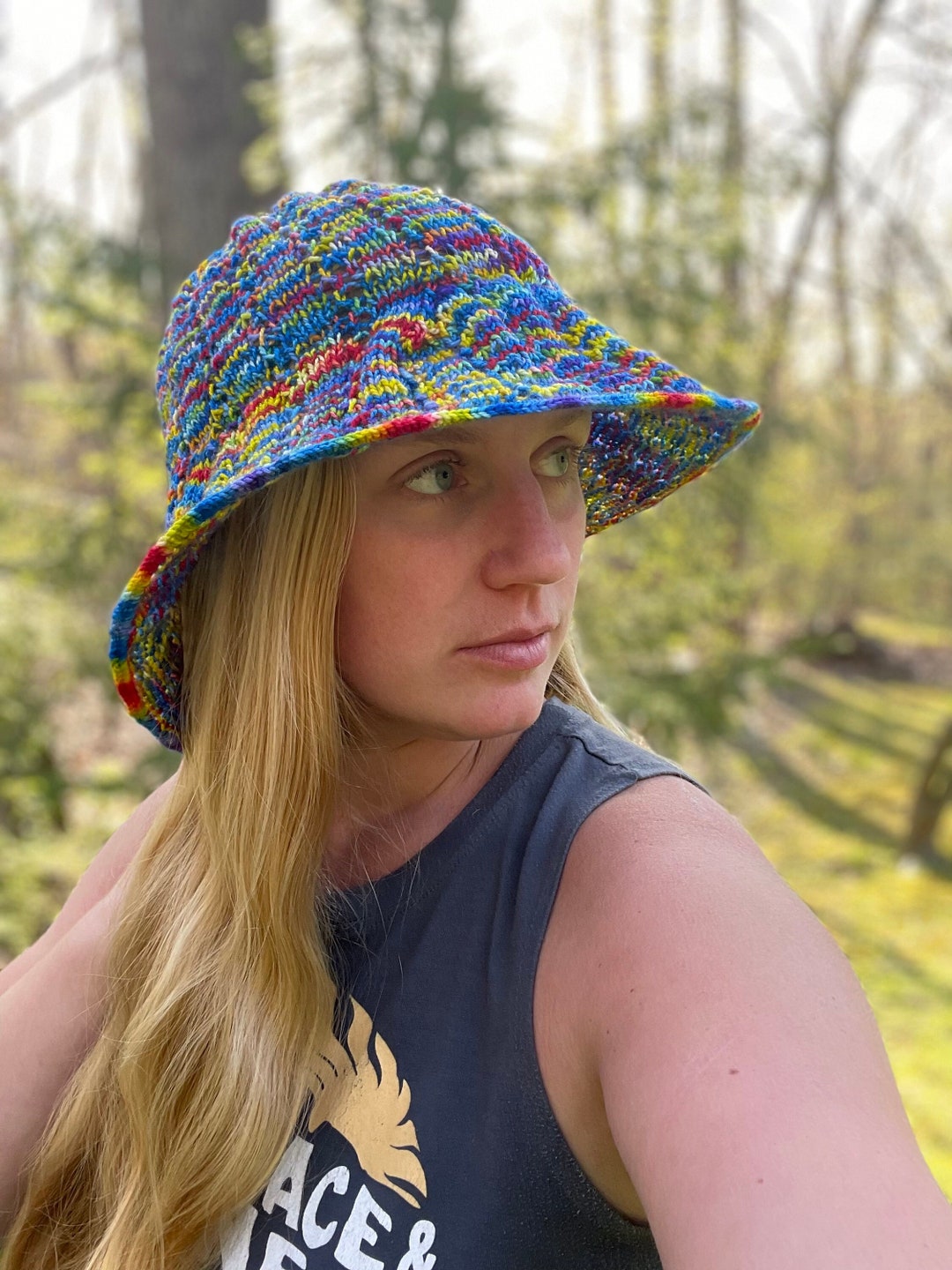 Sun Hat Knitting PATTERN DIY Sunhat Wide Brim Beach Hat Etsy