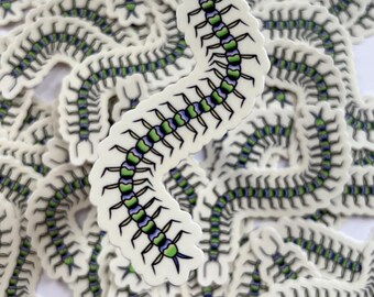 Creepy-Crawly Centipede Vinyl Sticker