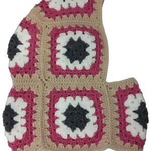 Crochet Granny Square Balaclava: Colorful Knit Winter Hat