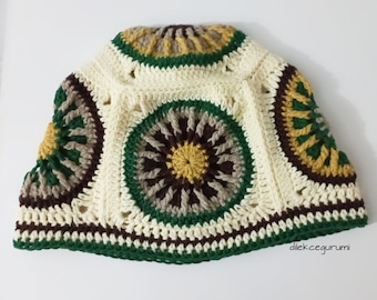 Gehäkelter Fischerhut für ihn, Baskenmütze Baskenmütze Mann, unisex Hut Beanie, Paargeschenk, Geschenk für ihn, Geschenk für sie, häkeln Sie Accessoires