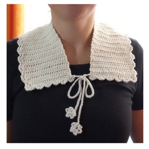 Crochet collar, romantic collar, crochet peter pan collar, crochet accessories, gift accessories, vintage style, handknit neckpiece