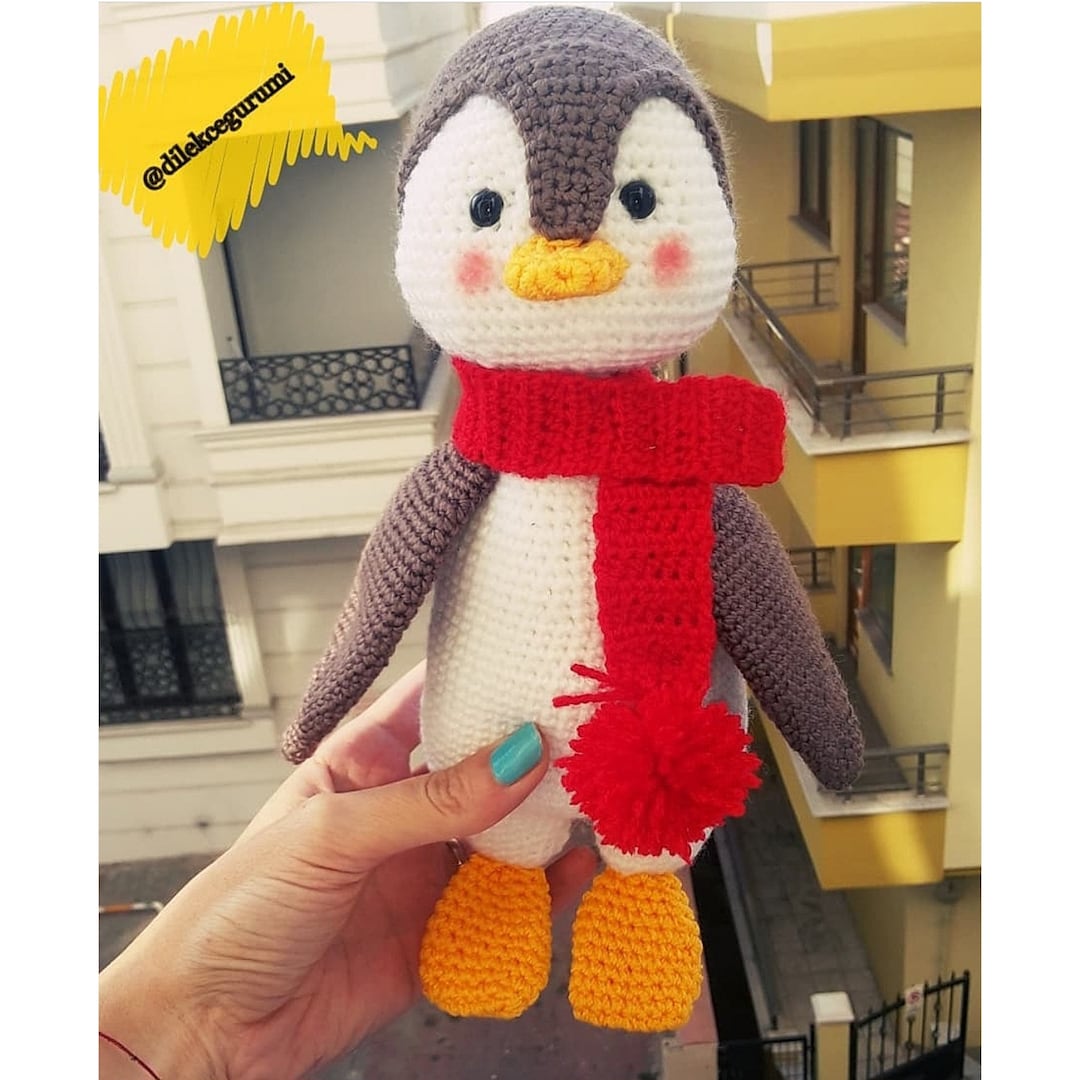 Handmade Crochet Penguin Toy