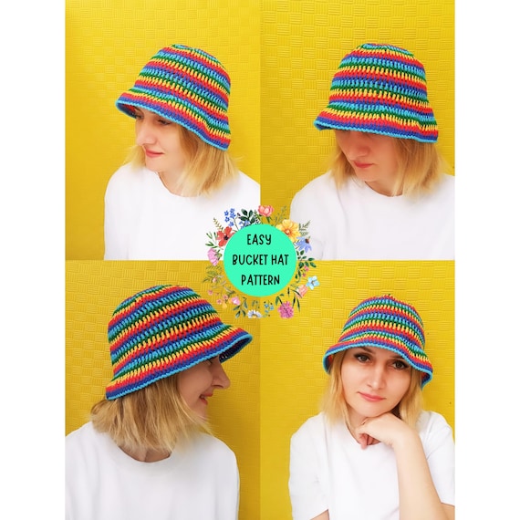 Easy Crochet Striped Bucket Hat Pattern: Beginner-friendly  display picture 2