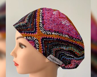 Toggle Drawstring Scrub Cap: Handmade Cotton Surgical Hat