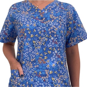 BEES SCRUB TOPS. 100% Cotton. For all Healthcare and Medical Professionals (Nurses, Doctors, Age Care, Pharmacists, Dentists & Vets). Unisex