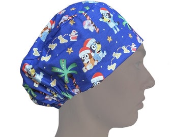 Cartoon Print Scrub Cap: 100% Cotton Surgical Hat