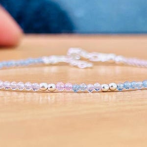 Fertility Bracelet with Rose Quartz Moonstone Aquamarine, Pregnancy Gift, Fertility Crystals Bracelet for Women, Christmas Gifts