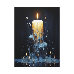 Candle - Halloween Decor - Matte Canvas, Stretched, 1.25&quot;