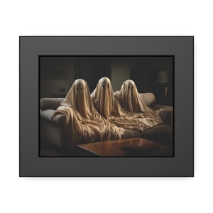Halloween Reimagined, Haunting Ghost, Halloween Decor - Gerahmte Papierposter
