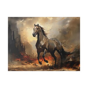 The Fiery Arabian Gallop - Matte Canvas, Stretched, 0.75&quot;