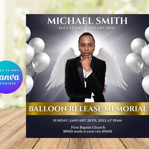 Balloon Release Flyer Etsy