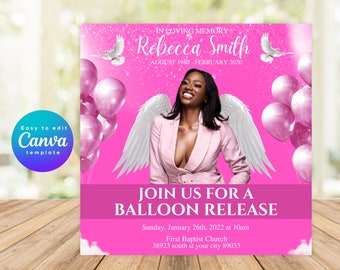 Instagram memorial flyer, Instagram Balloon Release flyer