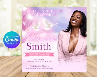 Instagram memorial flyer, Instagram Balloon Release flyer