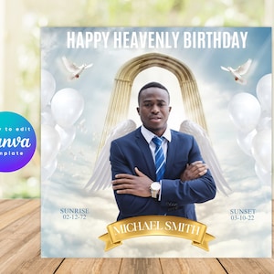 Happy Heavenly Birthday Memorial Flyer