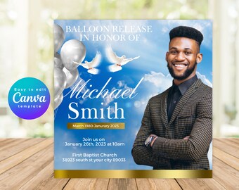 Instagram memorial flyer, Instagram Balloon Release flyer