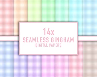 Digitalt ginghampapper, sömlöst mönster med picknickfilt, kökstryck, ginghambakgrund, digitalt vårpapper, klippbok