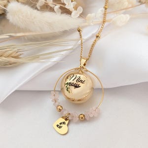 Pregnancy bola, pregnant women's necklace, mini us, natural stone