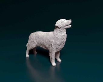 Golden Retriever Figur Hund, minimalistische Hundestatue, einzigartiges Geschenk, Gedenkhundeskulptur, fertig zum Bemalen, Wohndekoration, Tortenaufsatz