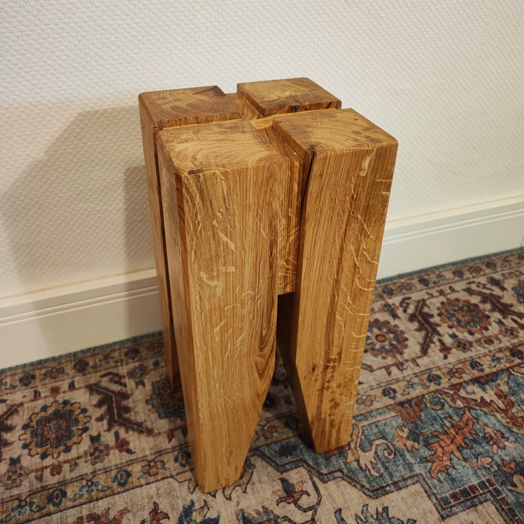 Molar Side Table Made of Oak | Tooth Table Tooth Cube Table | Side ...