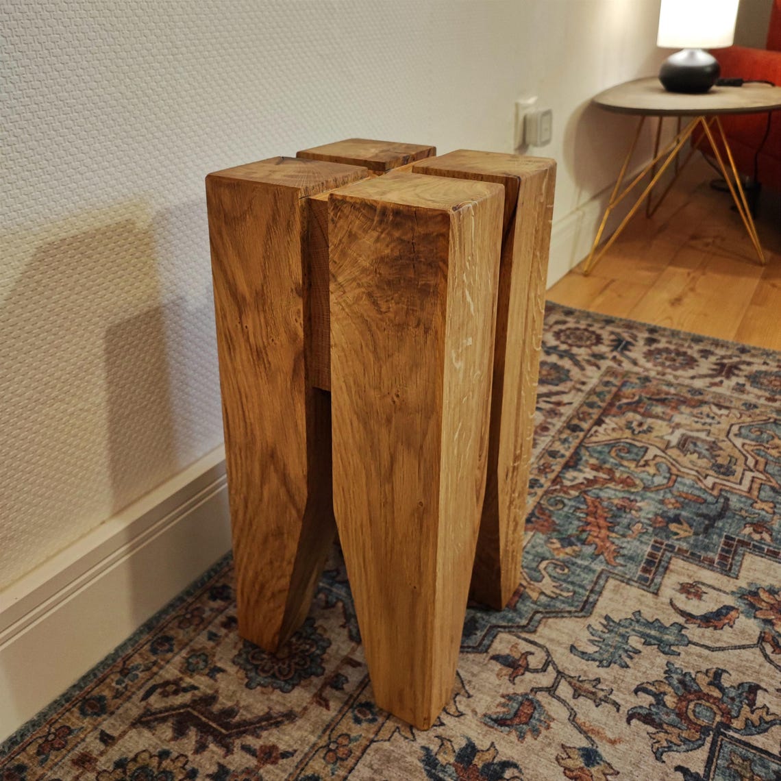 Molar Side Table Made of Oak | Tooth Table Tooth Cube Table | Side ...