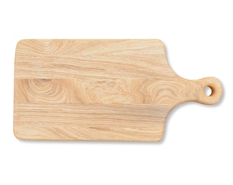 Tabla de cortar de roble con curvas y orificio para el mango, bandeja para servir, tabla de cortar de roble, tabla de madera, tabla de cocina, tabla para baguette