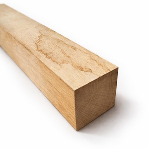 Eichen Kantholz 10 x 10 x 50 cm – Robuster Drechselrohling für kreative Holzbearbeitung, Drechselholz Eichenholz Massivholz Kantholz
