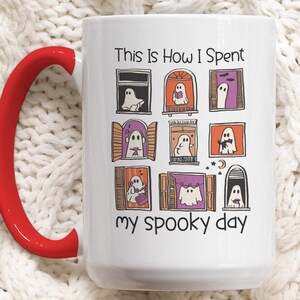Spooky Ghost Halloween Mug Fun Halloween Gift, Boring Halloween day Mug,Teacher Librarian Halloween Gift for Lazy person, Book Lover,