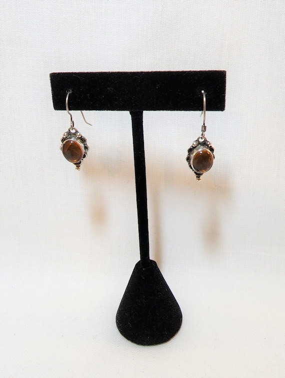Sterling Silver Earrings with Cabochon