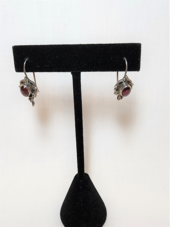 Sterling and Garnet Earrings