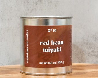 Red Bean Taiyaki | KYDO STUDIO | hand-poured AAPI-scented candles, vegan, toxin-free, pure soy wax, crackling wood wick