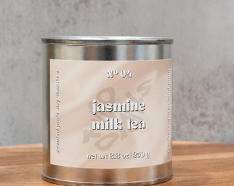 Jasmine Milk Tea | KYDO STUDIO | hand-poured asian scented candles, vegan, toxin-free, pure soy wax, crackling wood wick