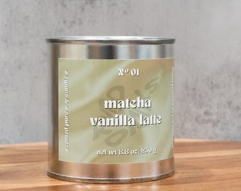 Matcha Vanilla Latte | KYDO STUDIO | hand-poured AAPI-scented candles, vegan, toxin-free, pure soy wax, crackling wood wick