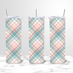 Retro Plaid Tumbler Wrap, Tumbler PNG Designs, 20oz Skinny Tumbler, Skinny Tumbler PNG, 20oz Skinny Tumbler Sublimation Designs