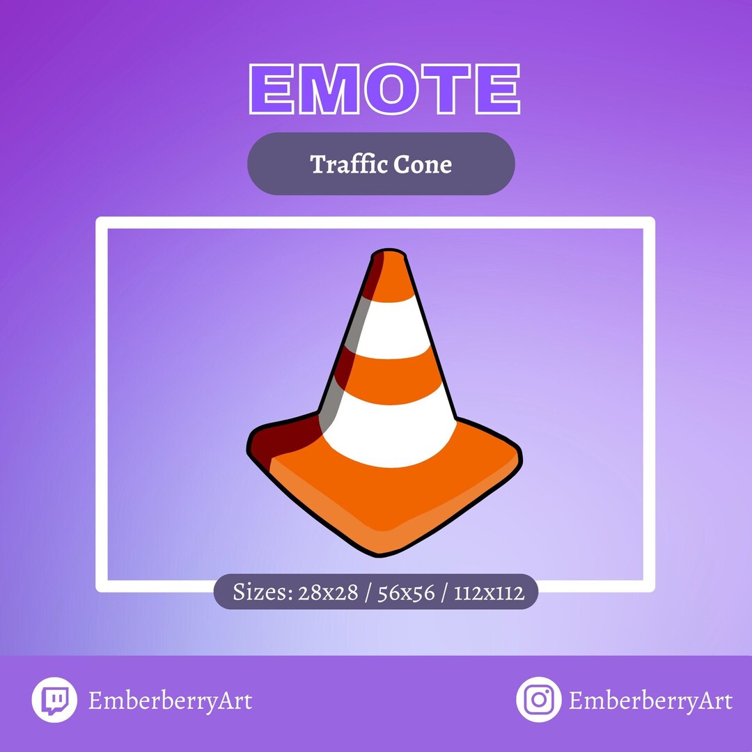 Traffic Cone Emote for Twitch Channel Points Youtube Discord Streaming Etsy