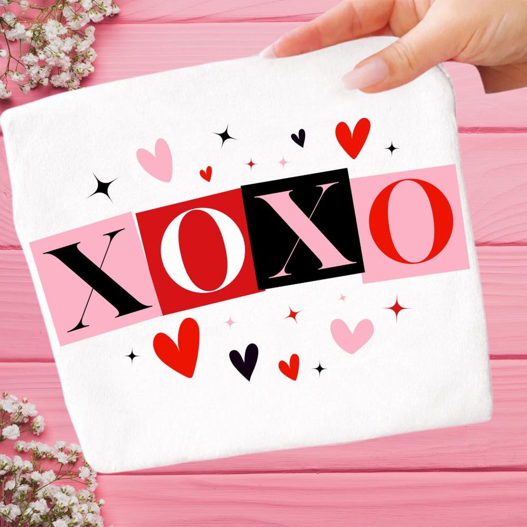 XOXO Valentine PNG, Pink Red Heart Coquette Design, Valentines Day Png ...