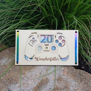 Wunscherfüller, Gamer, Spieler PlayStation, XBox, SVG, DXF, Laser, Lasercut, Geldgeschenk, Geburtstag,