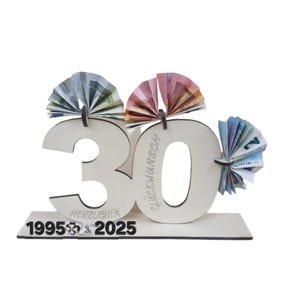 30, anniversaire, cadeau, cadeau en espèces, laser, découpe laser, DXF, SVG