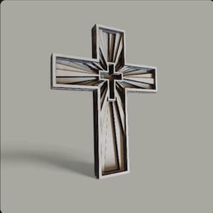 Kommunion, Osterkreuz, 6 lagig, Ostern, Kreuz, SVG, DXF, Laser, Lasercut,
