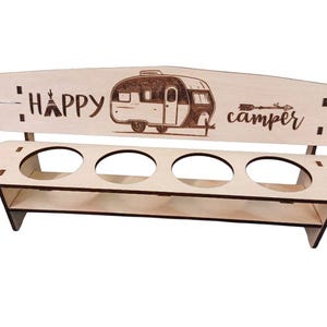 Schnapsbank Camping, 3 mm, SVG, DXF y Lightburn, regalo, cumpleaños, fiesta, alegría, amigos, aniversario
