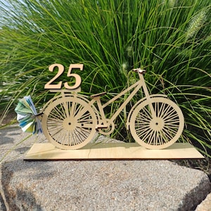 Fahrrad, 25, Geburtstag, Geschenk, Geldgeschenk, SVG, DXF, Laser, Lasercut