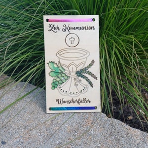 exauceur de vœux, communion, SVG, DXF, laser, découpe laser, cadeau en espèces