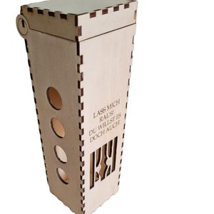 Flaschenbox 34cm x 9,5 cm, SVG, DFX, Laser, Geschenk