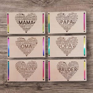 Wunscherfüller Familie, Opa, Oma, Mama, Papa, Schwester, Bruder, SVG, DXF, Lightburn, Lasercut