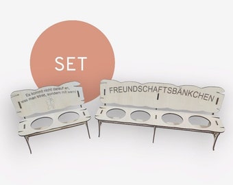 Schnapsbank 2er und 4er SET, 3mm, 4mm, SVG, DXF, Freundschaft, Laser, Geschenk
