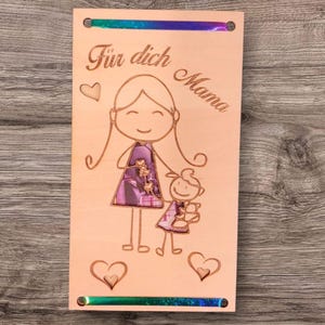 Réalisateur de vœux pour la fête des mères, enfants avec cœur, surprise, amour, maman, DXF, SVG et Lightburn