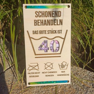 Wensvervuller, 40, SVG, DXF, Laser, Lasercut, Geldgeschenk, Verjaardag,