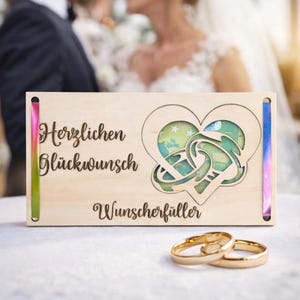 Realizador de desejos, casamento, anéis, SVG, DXF, laser, corte a laser, presente em dinheiro