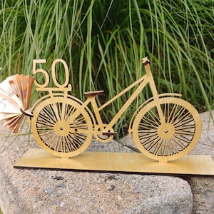 Fahrrad, Geldgeschenk, SVG, DXF, Laser, Lasercut, 50. Geburtstag, Geburtstag, Geschenk, 3mm