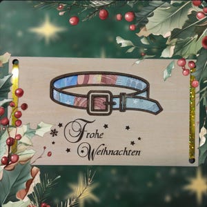 Wensvervuller, riem, Kerstmis, verjaardag, SVG, SVG, Lightburn, laser, cadeau
