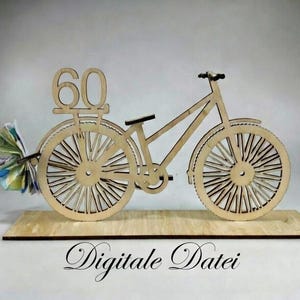 Cykel, 60-årsdag, present, kontantgåva, SVG, DXF, laser, laserskärning